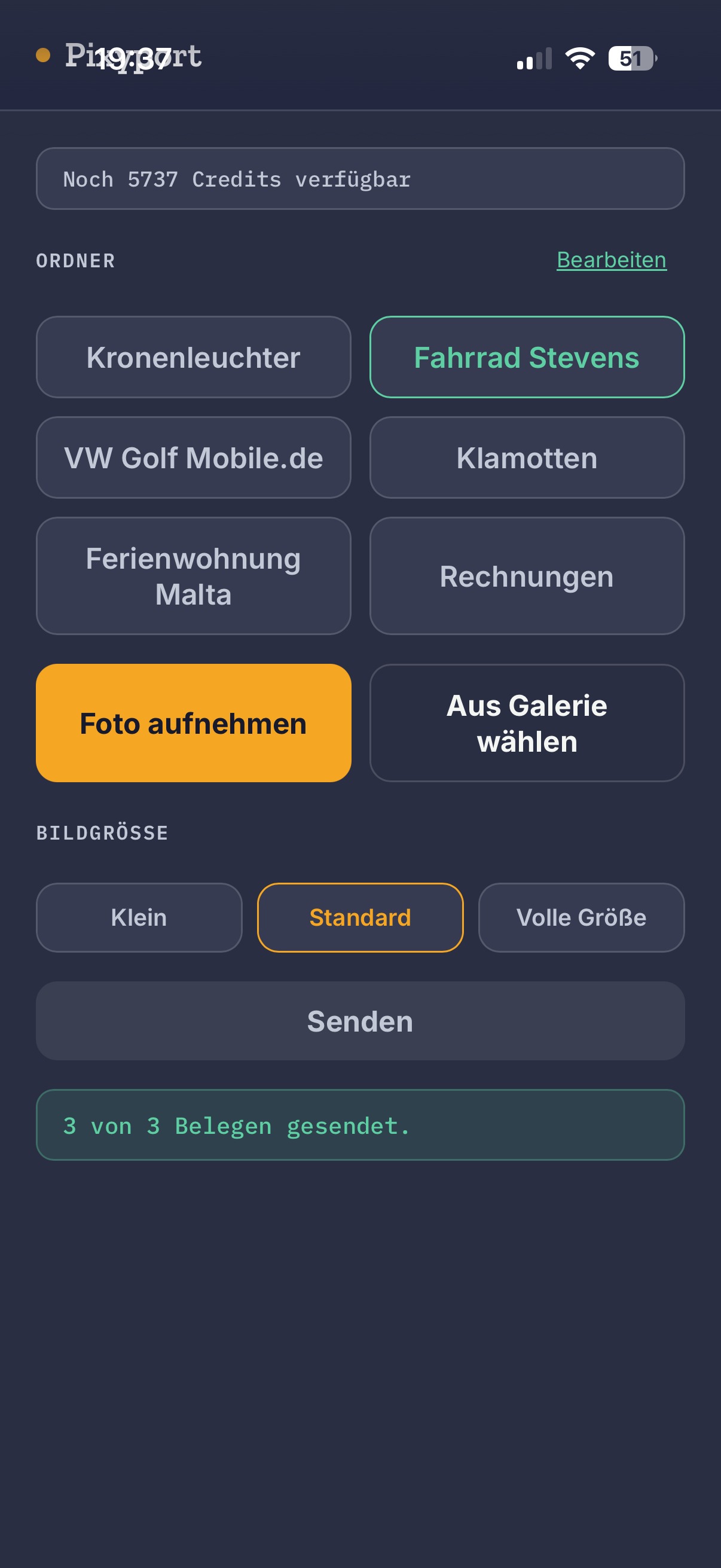 Rechnungen und Unterlagen