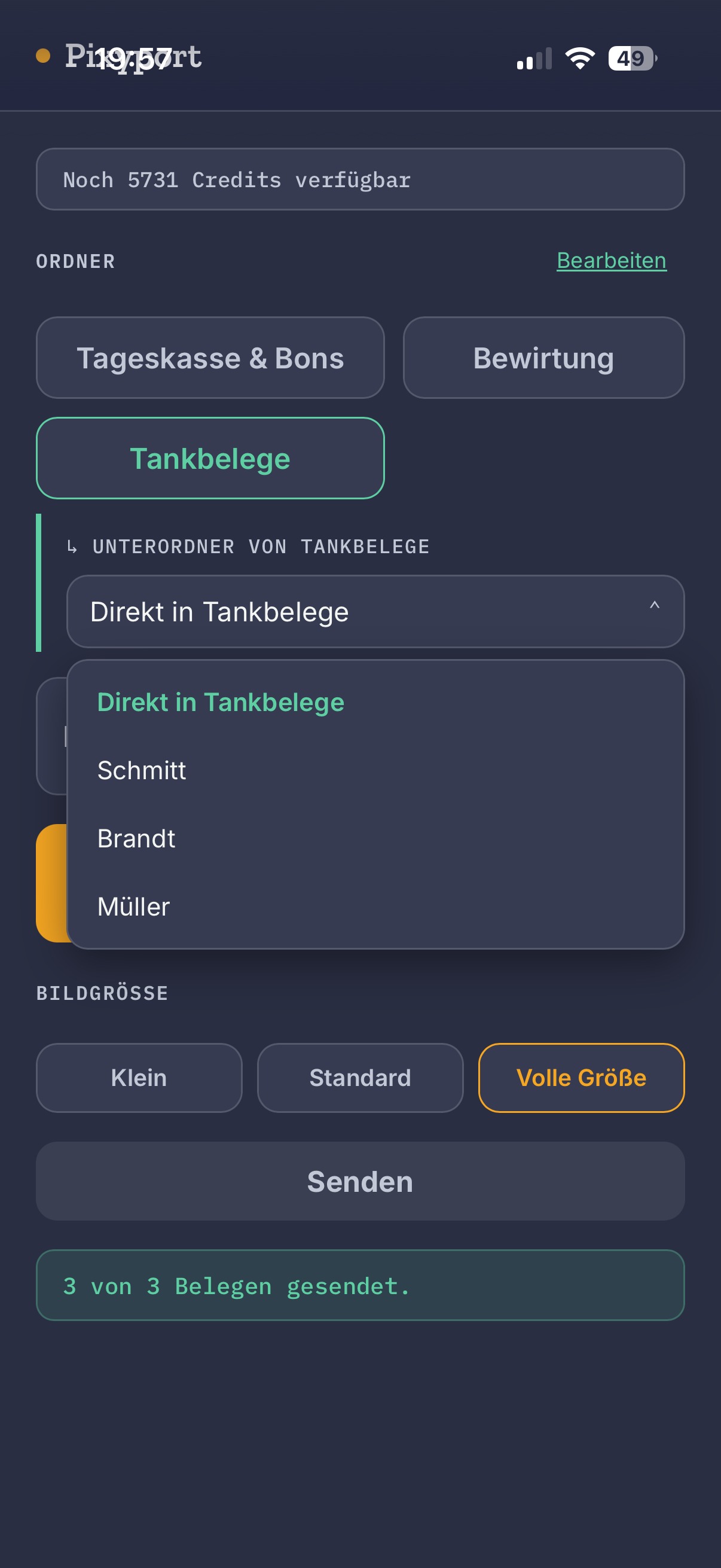 Belegerfassung